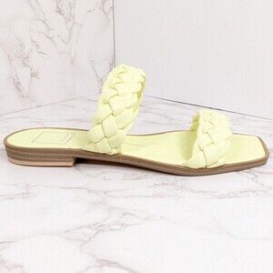 NEW IN BOX DOLCE VITA Women's INDY Flat Sandal Lemon Cream Stella 6